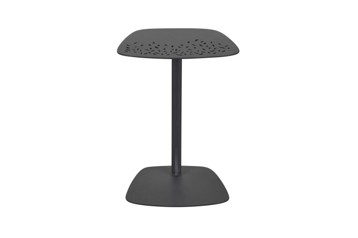 L.C. Wholesaler Beistelltisch BARI ca. B40 H53 T39 cm in Platte Aluminium anthrazit