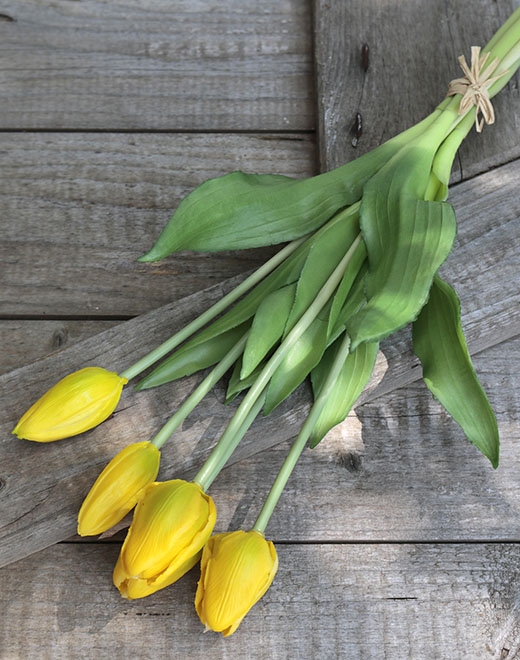// Tulpenbund 5-fach // gelb // Höhe ca. 37 cm
