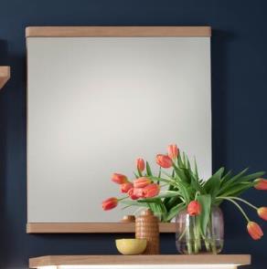 MCA Furniture Garderobenspiegel BARCELONA ca. B75 H82 T3 cm in Balkeneiche massiv