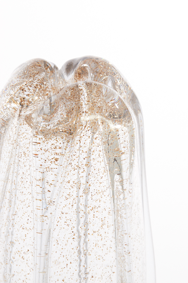 Vase MURELLA  in Glas klar + Flitter sand