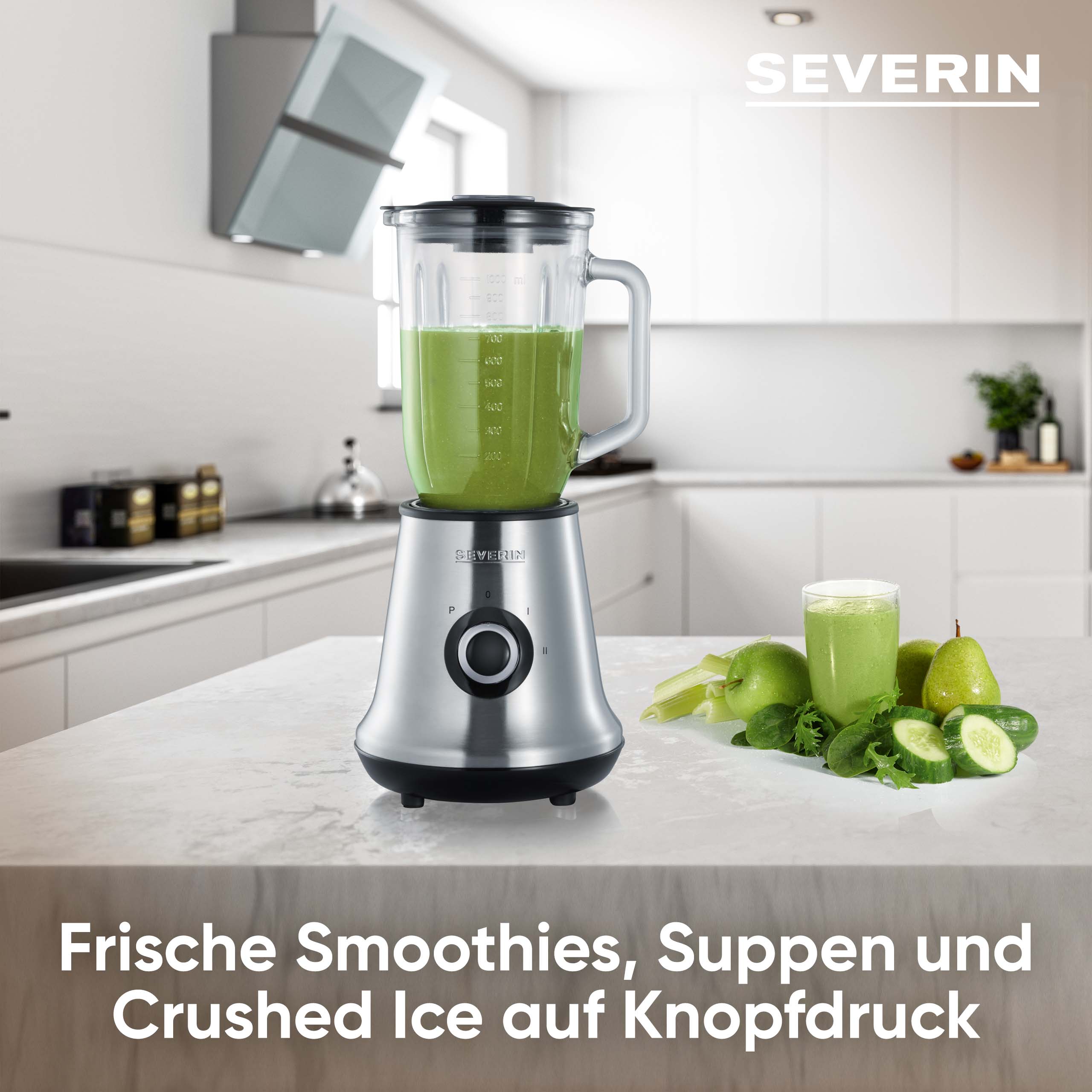 Severin Standmixer SM 3734 in Edelstahl gebürstet/Schwarz