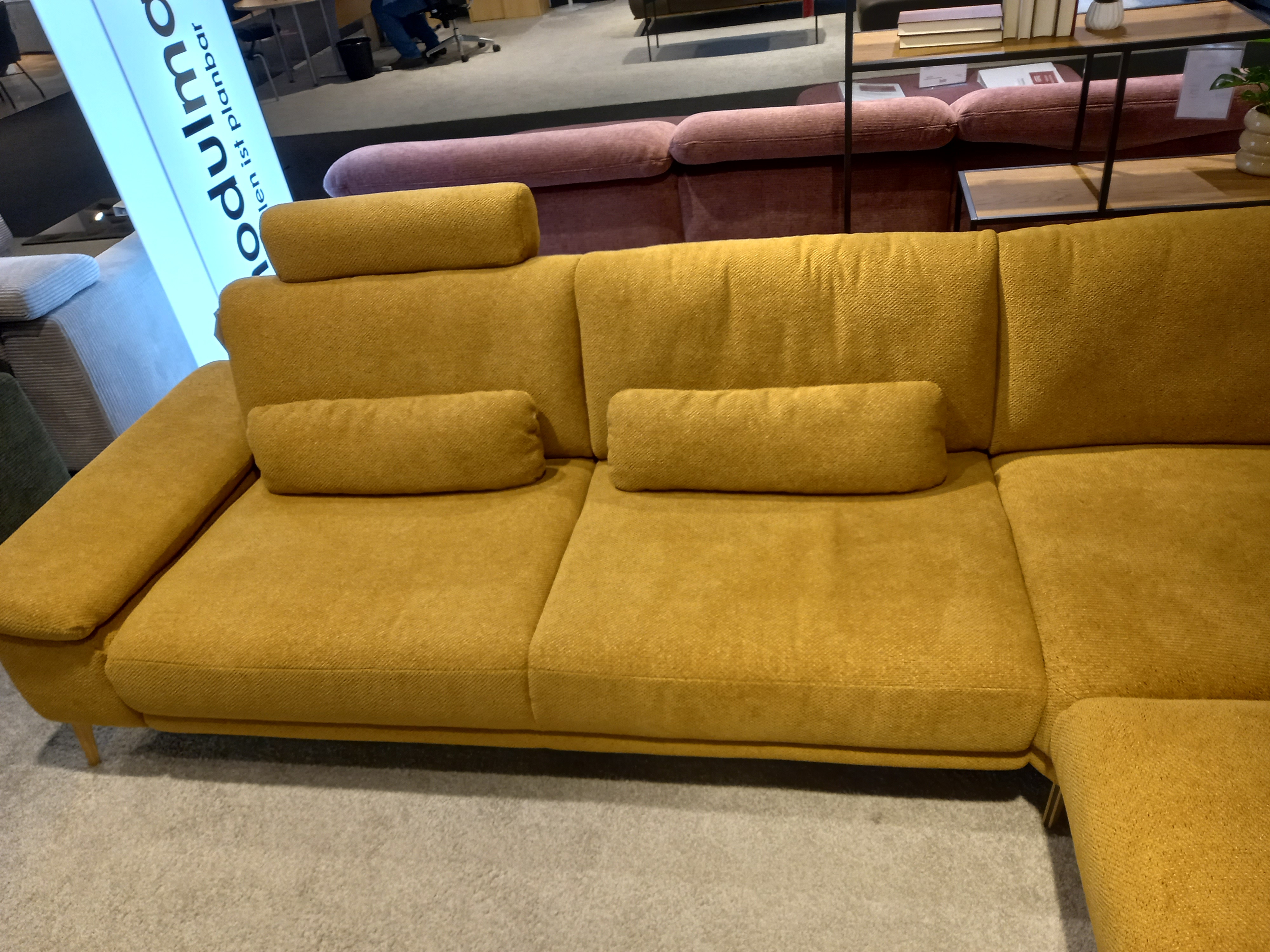 Modulmaster Polsterecke MM-ZE1203 in Stoff Macan zimt Pg.D, Couch, Mobiliar, Person, Pflanze
