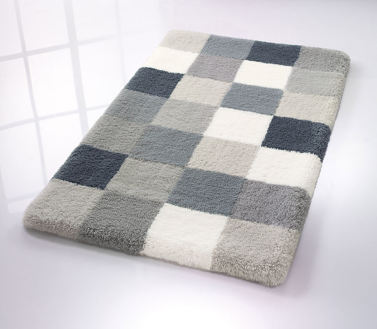 Kleine Wolke Badteppich CARO ca. 70x120cm in Farbe Flanell