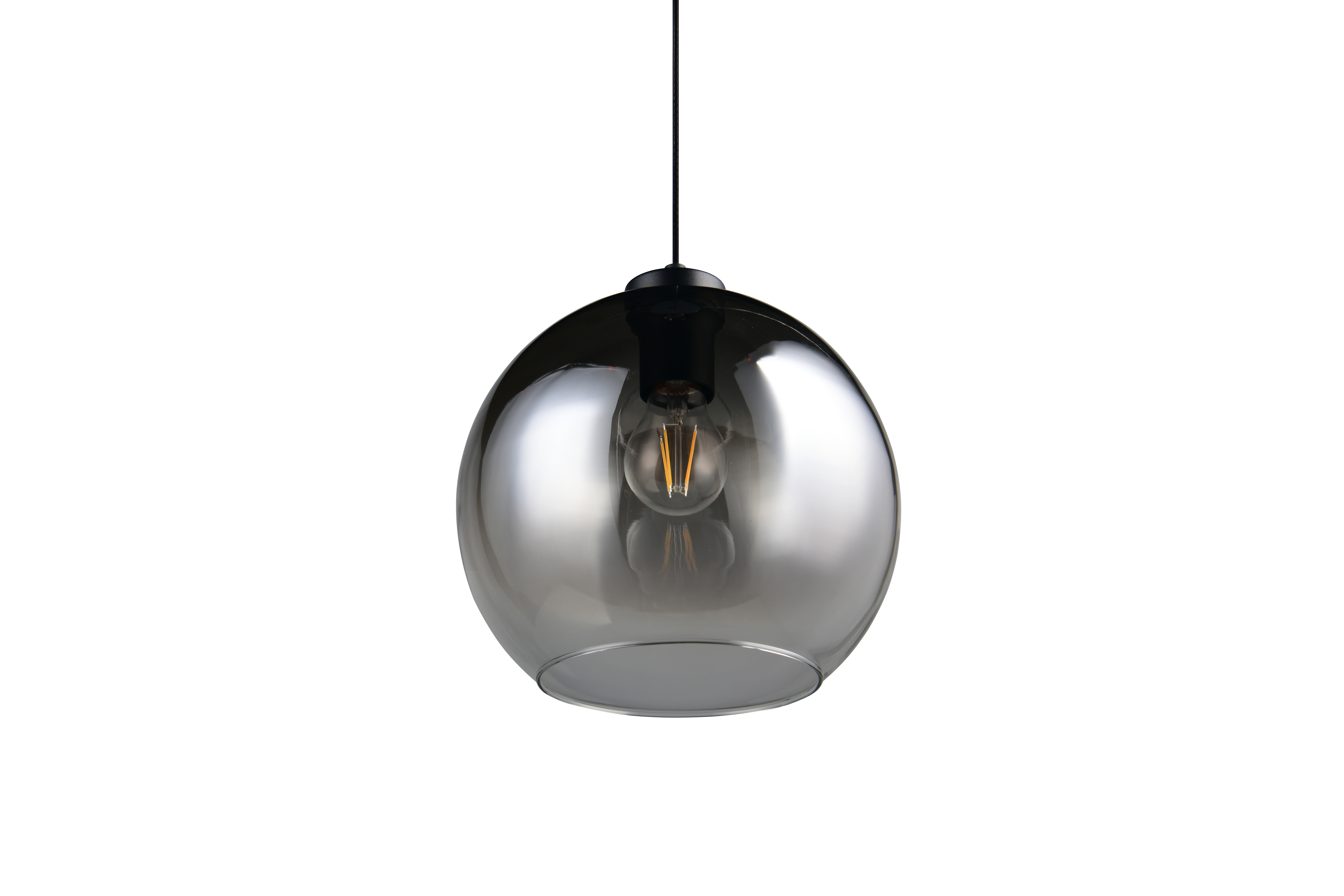 Reality Leuchten Pendelleuchte LIORA in rauchfbg., Glas rauchfbg., Lampe, Leuchte