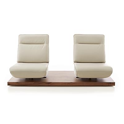Koinor 2-Sitzer EVINO in Leder X-Happy Salt/Stoff Venga weiß, Kissen, Mobiliar, Wohnzimmer, Tabelle, Couch