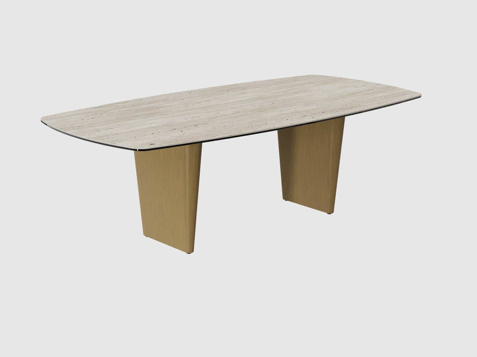 Interliving Couchtisch INTERLIVING-6227 ca. B70 H45 cm in Platte: Keramik Travertin, Kaffeetisch, Mobiliar, Tabelle, Esstisch, Sperrholz