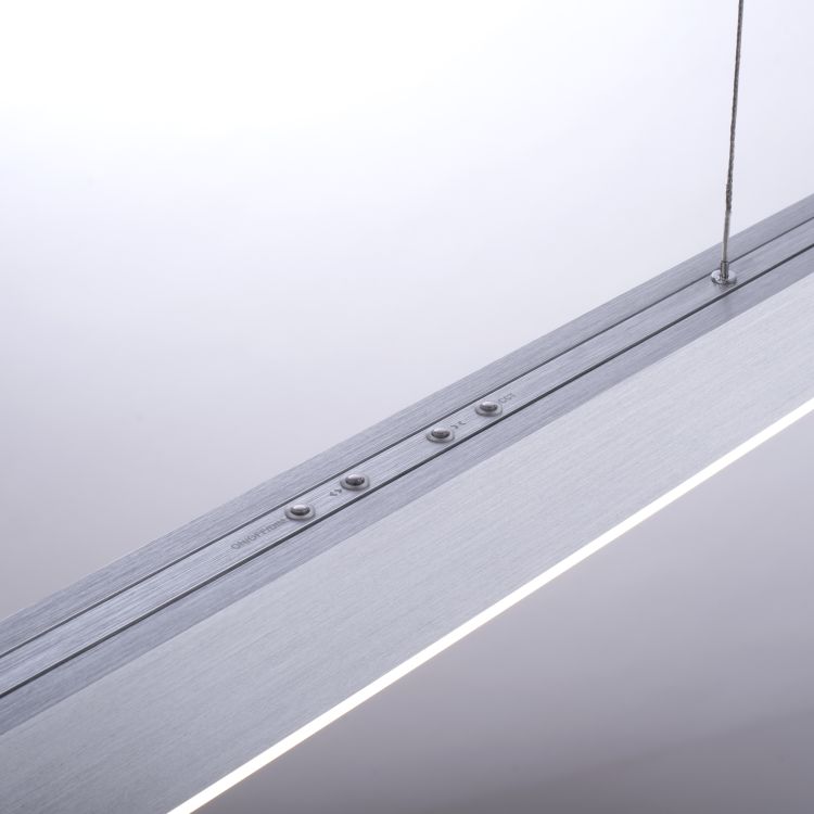 Paul Neuhaus LED-Pendelleuchte PURE MOTO 3-flammig in Farbe aluminium, Aluminium, Holz, Drinnen, Innenarchitektur