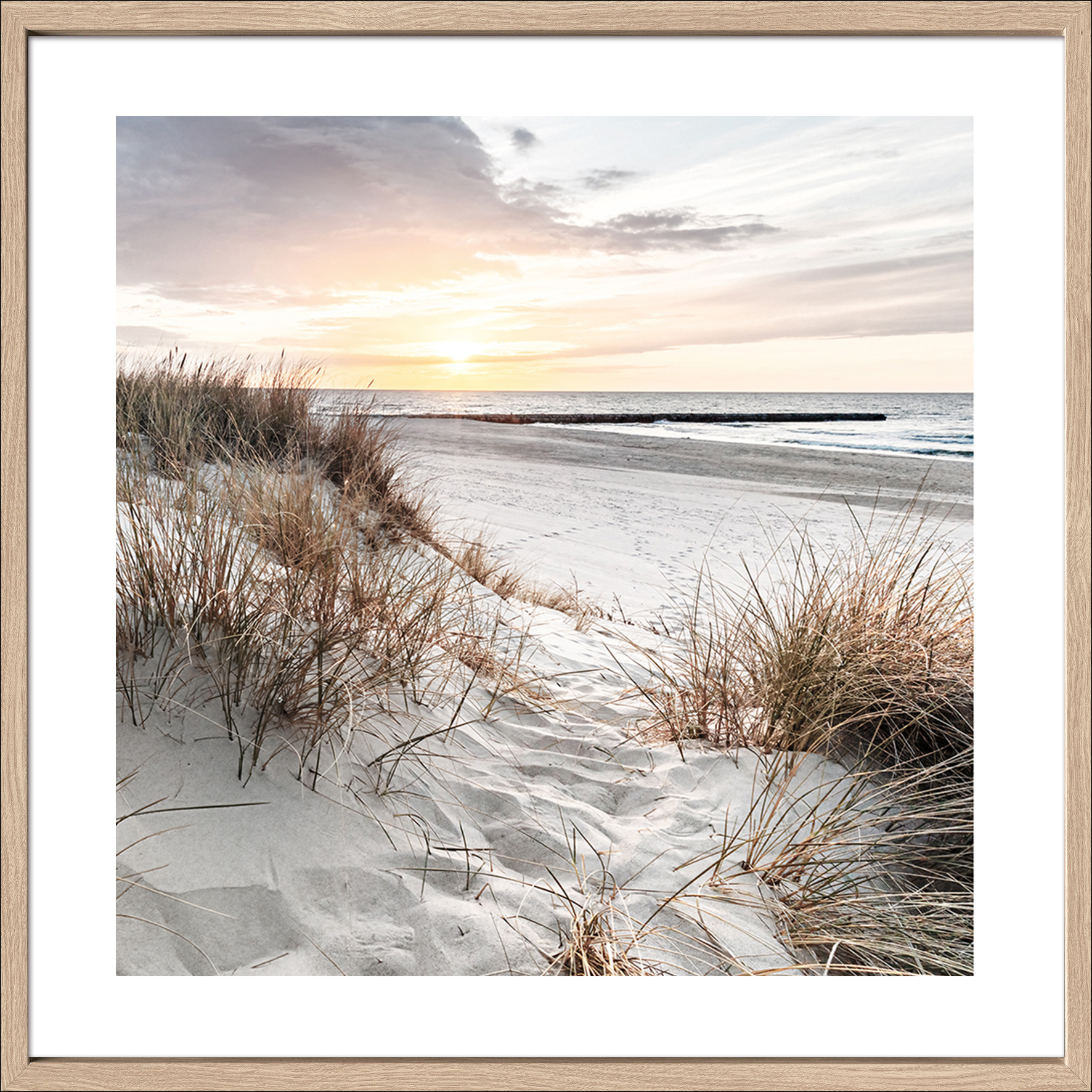 PRO ART Framed-Art Slim Scandic 53x53cm Nordic Beach Atmosphere VII