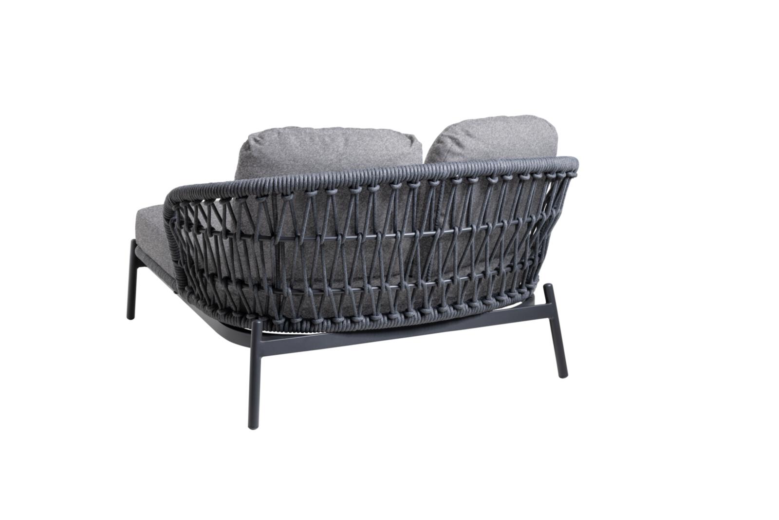 Interliving Doppelliege IL7013 164x149 in Rücken Rope anthrazit, Kissen, Dekoration für Zuhause, Mobiliar, Couch, Krippe