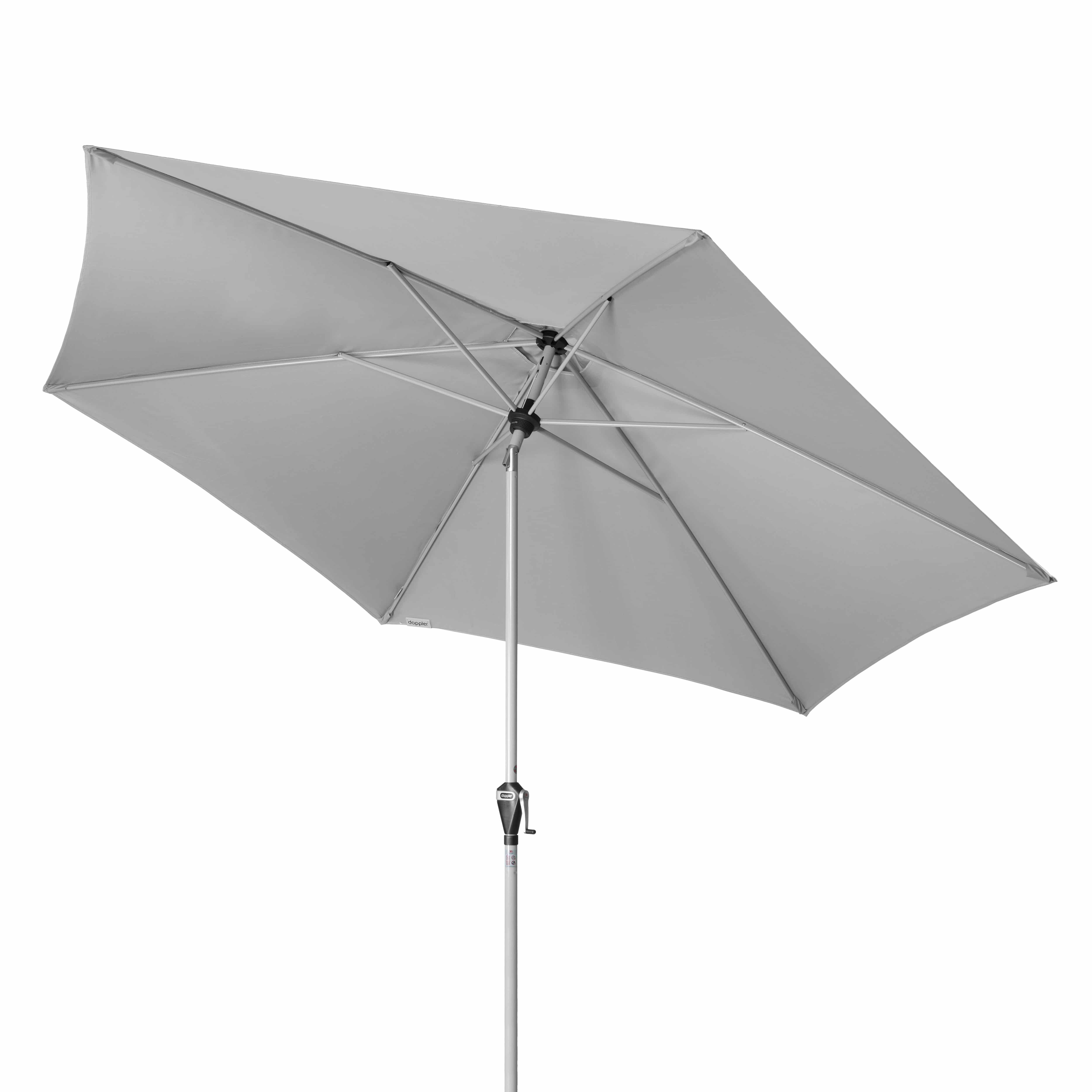 Doppler Kurbelschirm ACTIVE Ø ca. 320cm in Farbe hellgrau