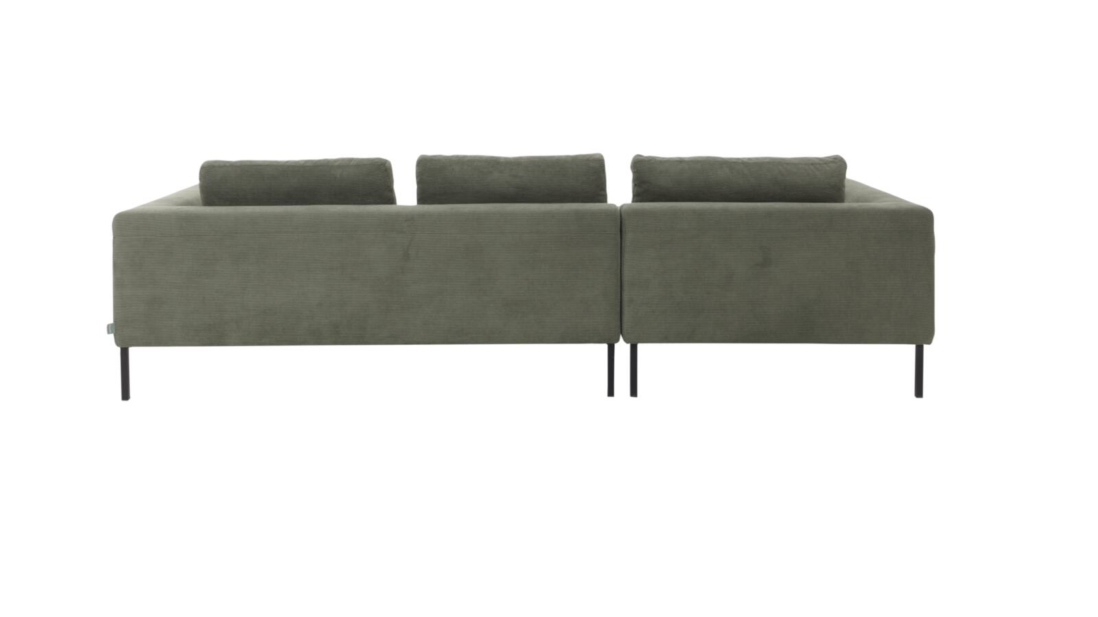 Roomio Eckkombination NO. 4101 ca. 201x301cm in Stoff Feincord olive