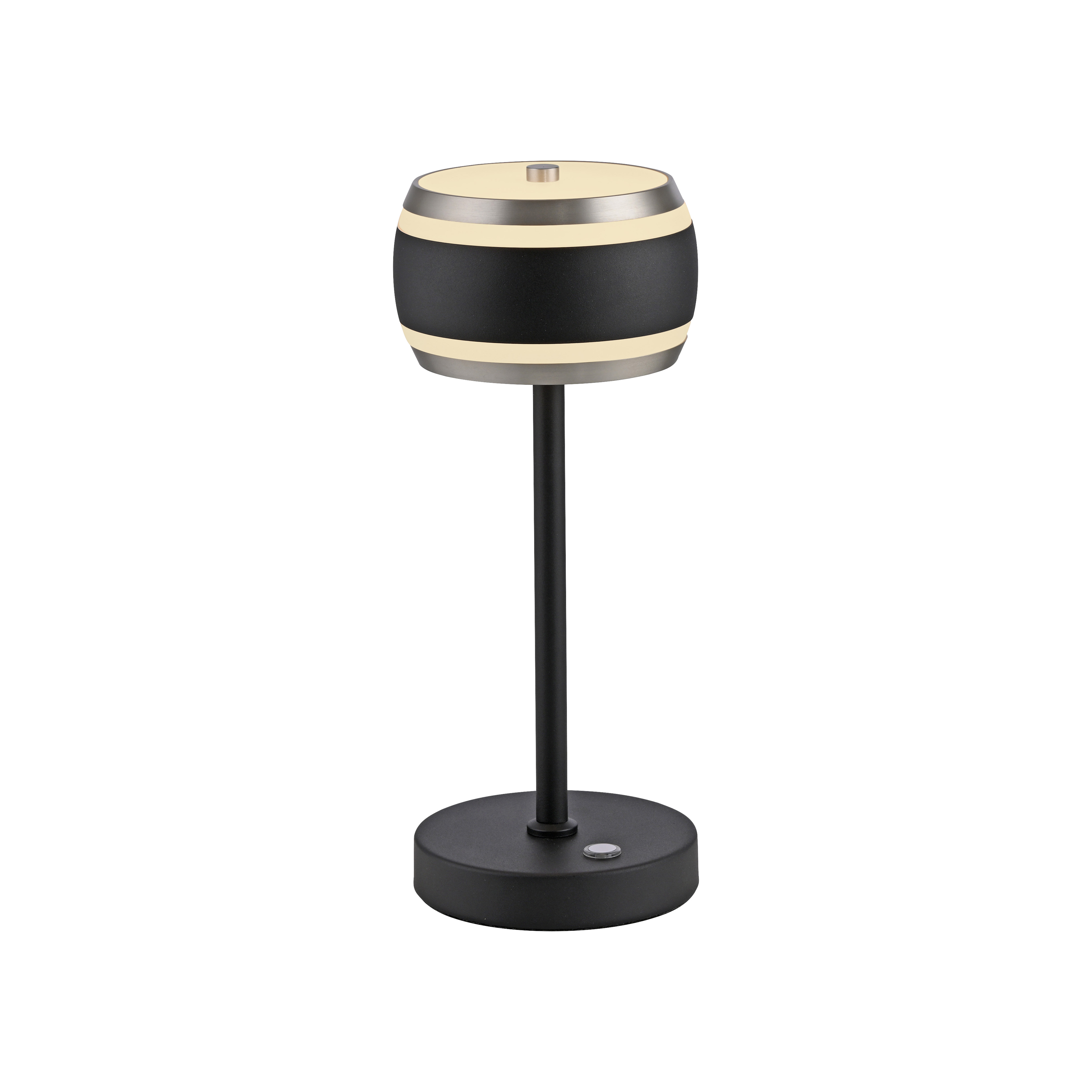Paul Neuhaus LED-AKKU-Tischleuchte PURE FALLING RINGS 1-flammig in Farbe black pearl/diamond, Lampe, Tischlampe, Mobiliar