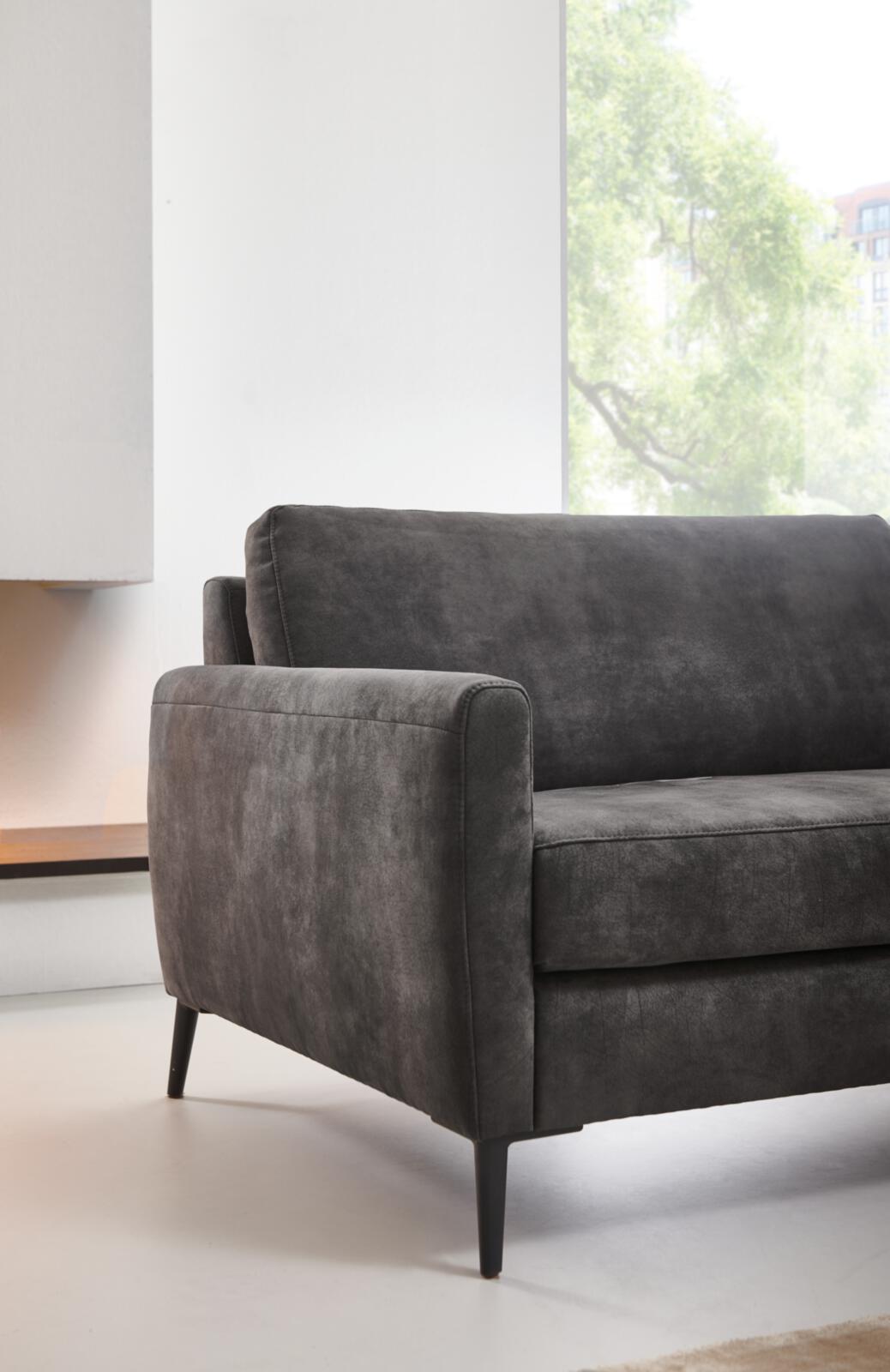 W. Schillig Sofa 2-sitzig groß ALEXX ca. 224cm in Stoff anthrazit