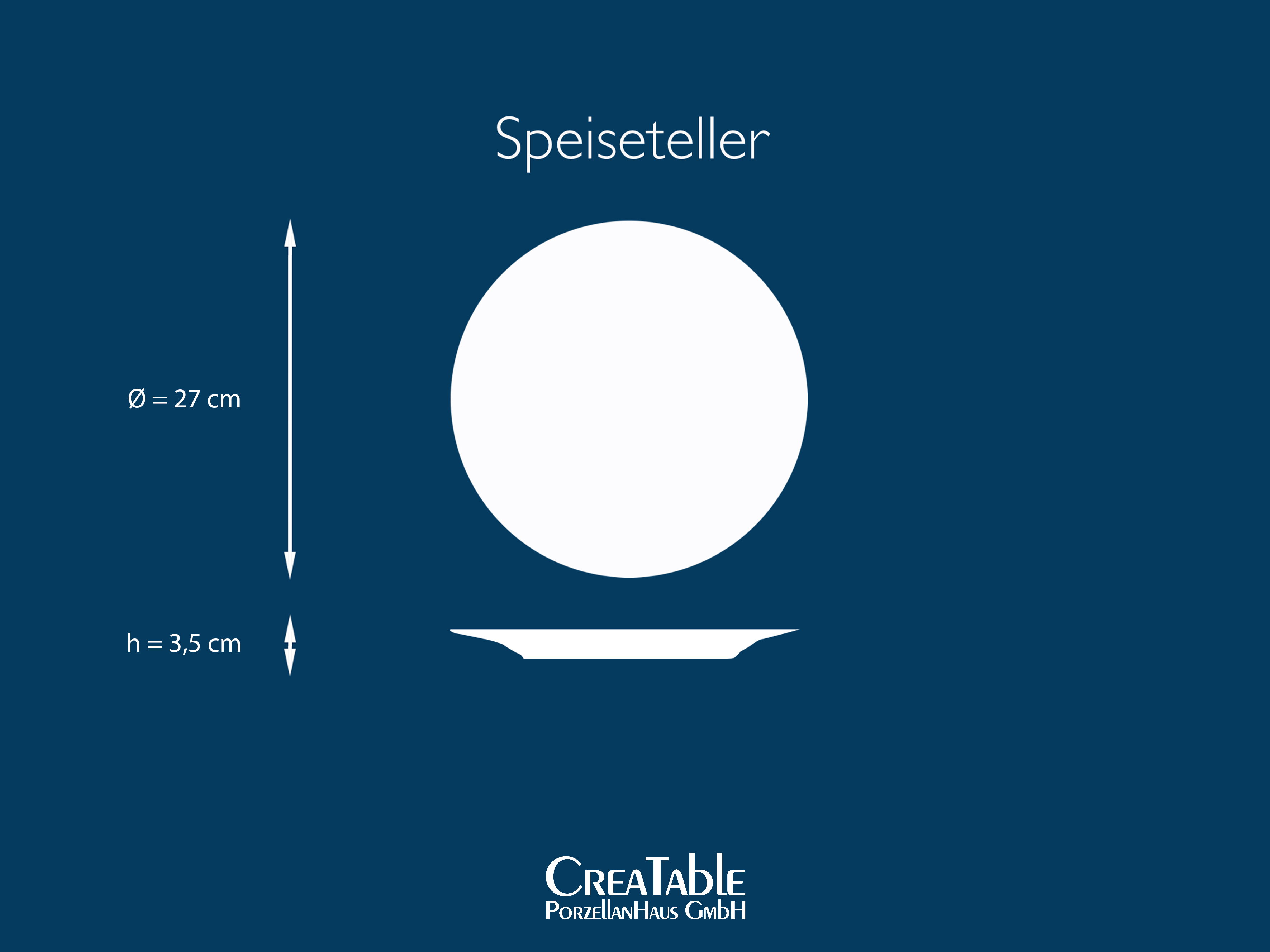 CreaTable Speiseteller Nature Collection in Farbe Salbei glänzend, Natur, Nacht, Draußen, Mond, Besteck