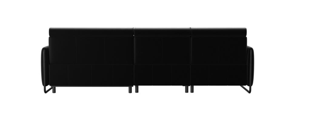 Stressless Sofa  EMILY V2 MIT STAHL ca. B282 H100 T184 cm in Leder Paloma 19 black