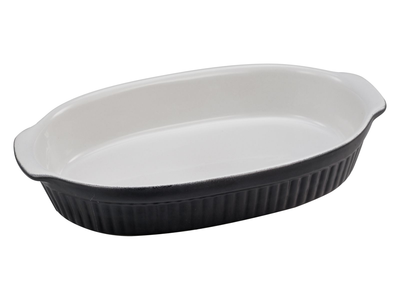 CreaTable Auflaufform Classic in Farbe Schwarz-Weiß glänzend