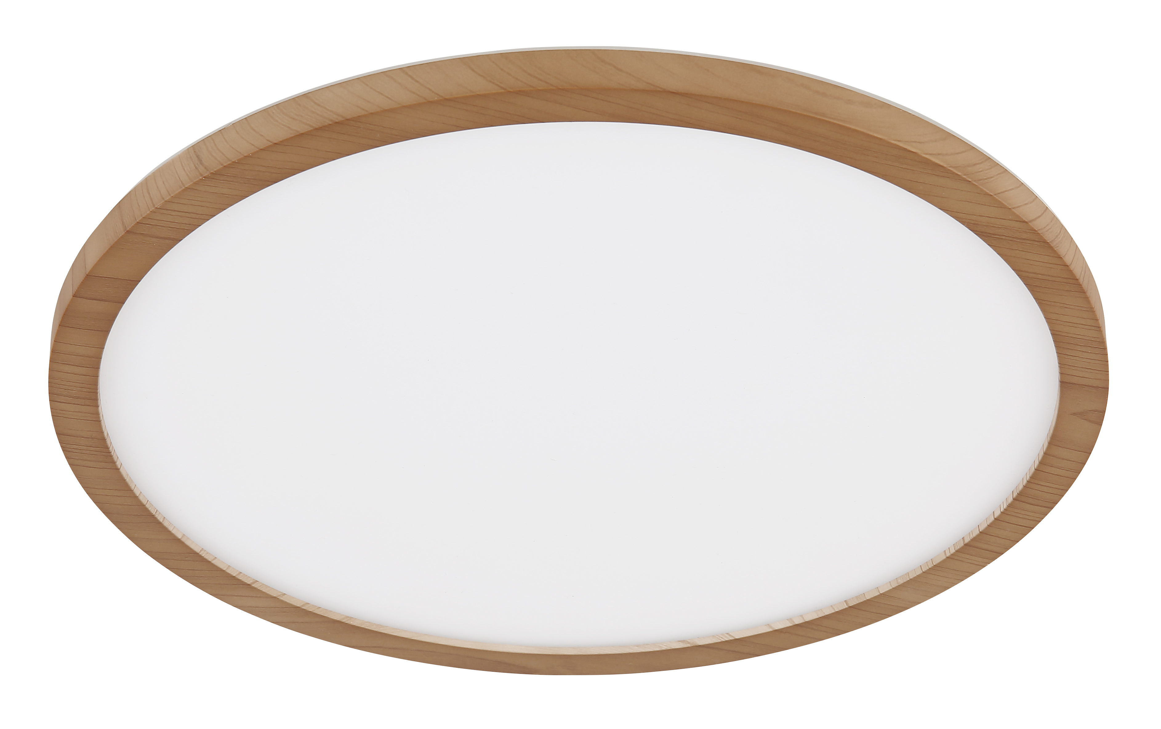 Globo LED-Deckenleuchte SAPANA Ø ca. 42cm in Kunstoff holzoptik/Opal weiß
