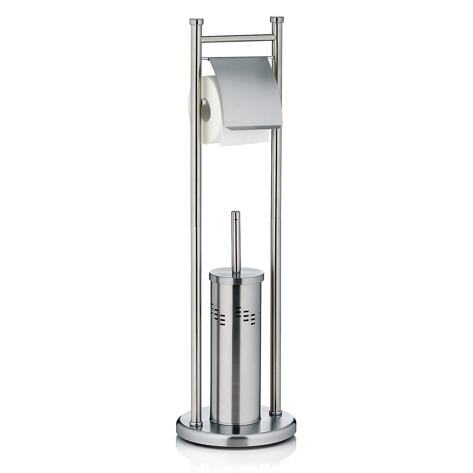 Kela Toilettengarnitur Swing SWING in Edelstahl silber matt 77,5cmh, Papier, Handtuch, Papiertuch, Gewebe