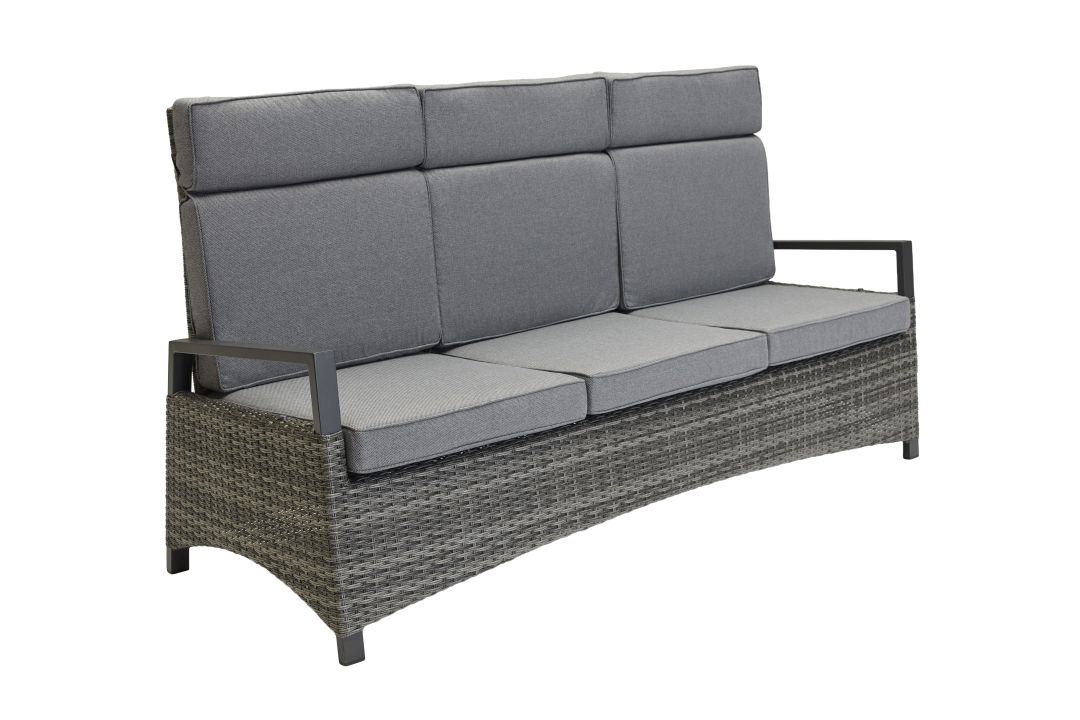Living-3er-Sofa, Couch, Mobiliar, Kissen, Dekoration für Zuhause, Bank