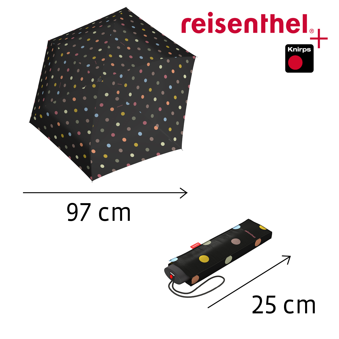 Reisenthel UMBRELLA POCKET MINI in Farbe dots, Baldachin, Regenschirm