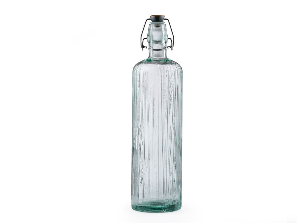 F&H Wasserflasche 1,2L KUSINTHA in Glas grün