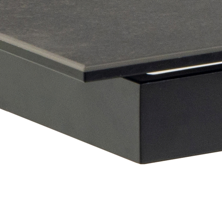 Actona Esstisch HEAVEN ca. 200/240x100cm in Fairbanks schwarz/schwarz matt