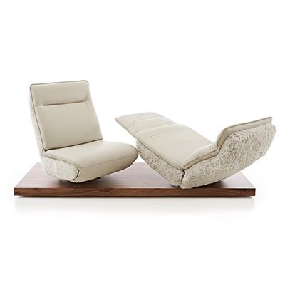 Koinor 2-Sitzer EVINO in Leder X-Happy Salt/Stoff Venga weiß, Kissen, Dekoration für Zuhause, Mobiliar, Wohnzimmer, Tabelle