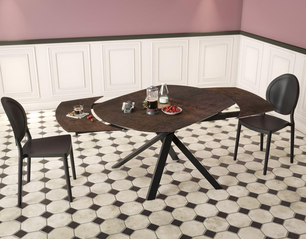 Akante Esstisch Kheops ca. 130 / 190 x 100 cm Keramik rostbraun