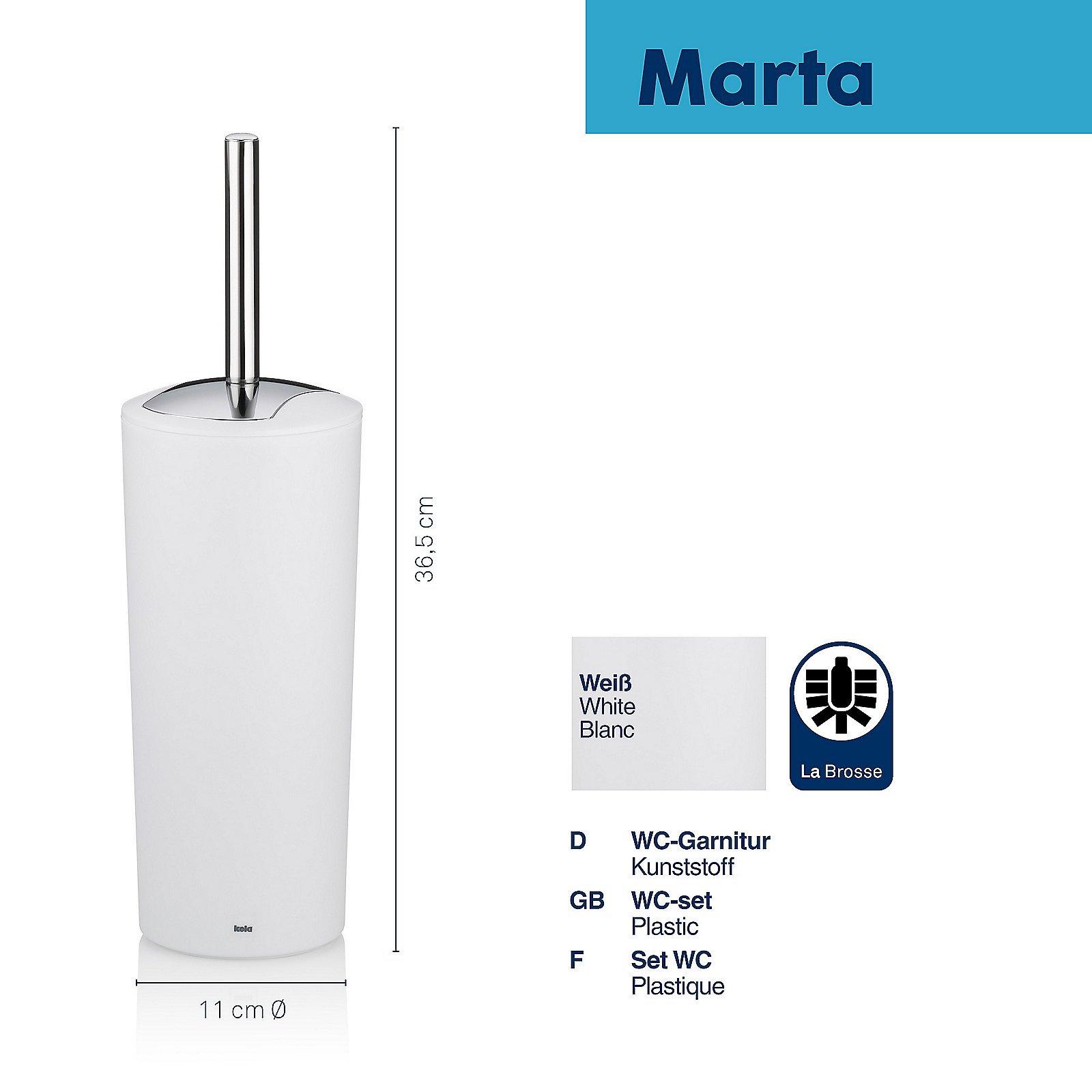 Kela WC-Garnitur Marta MARTA in , Papier