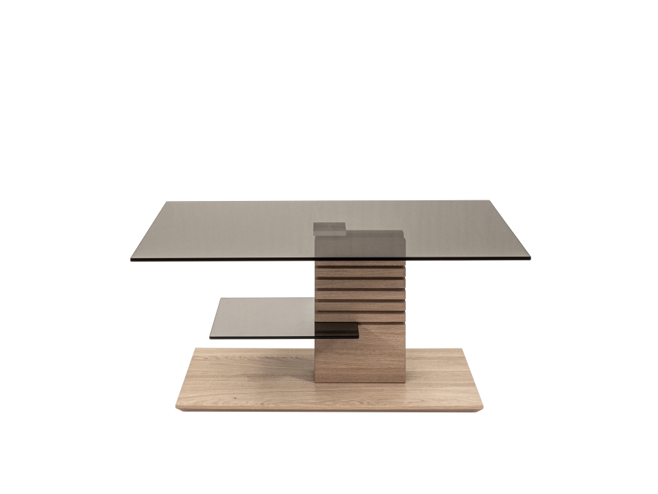 Couchtisch 5655 ca. 100x47-65x60cm in Wildeiche bianco