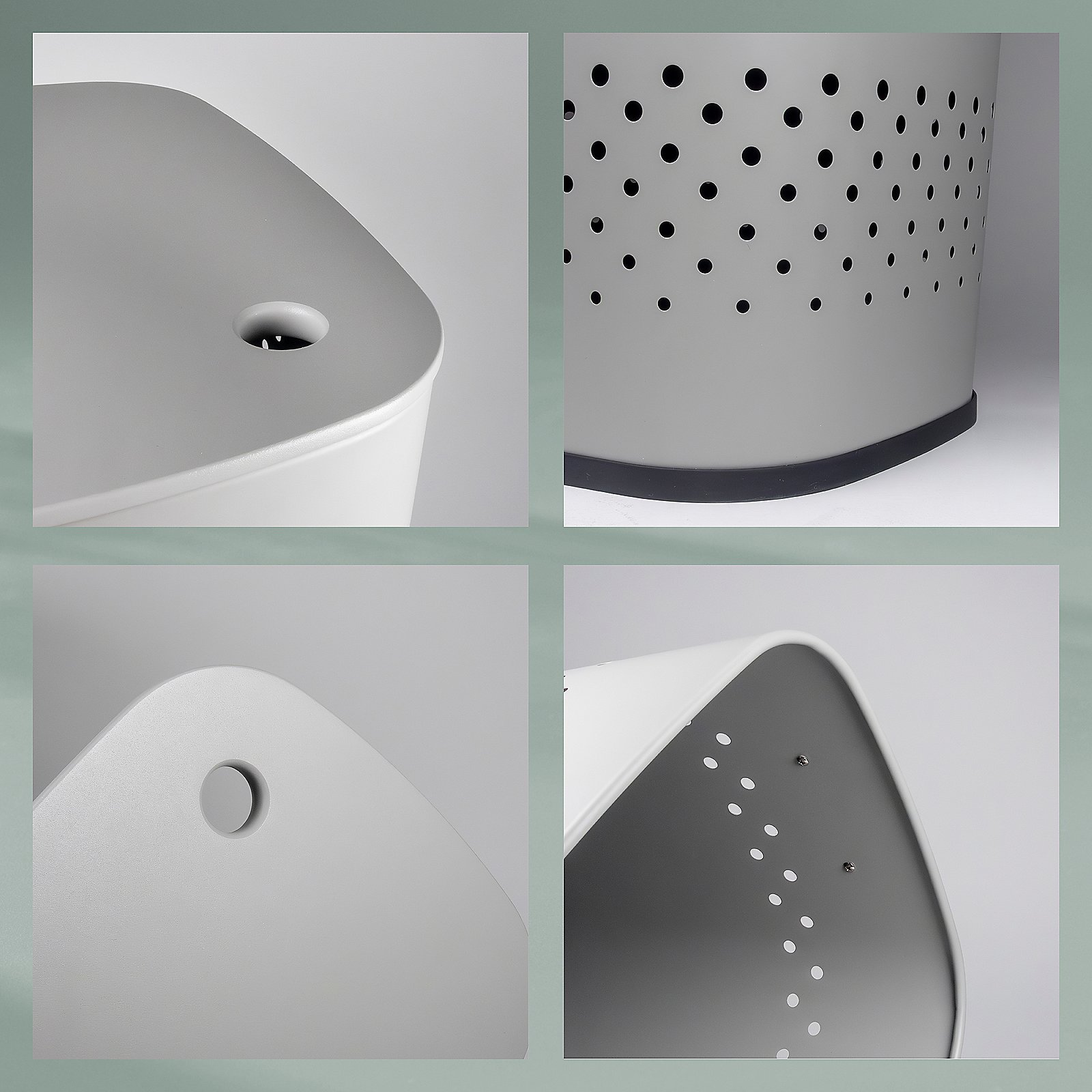 Kela Sitz-Wäschebox Malaga MALAGA in hellgrau, Aluminium
