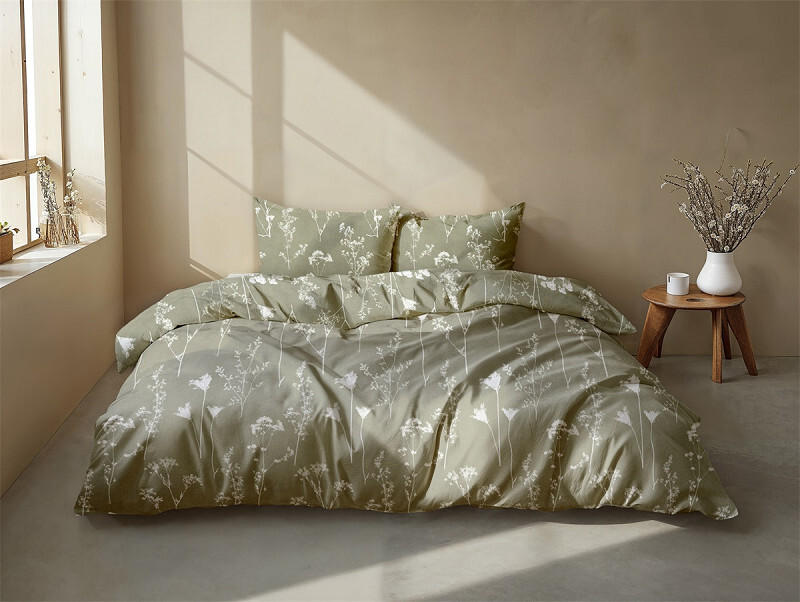Heckettlane Bettwäsche Yarrow 155x220cm YARROW ca.155x220 cm in Farbe Green, Moebel, Bett, Kissen, Dekoration für Zuhause, Bettlaken