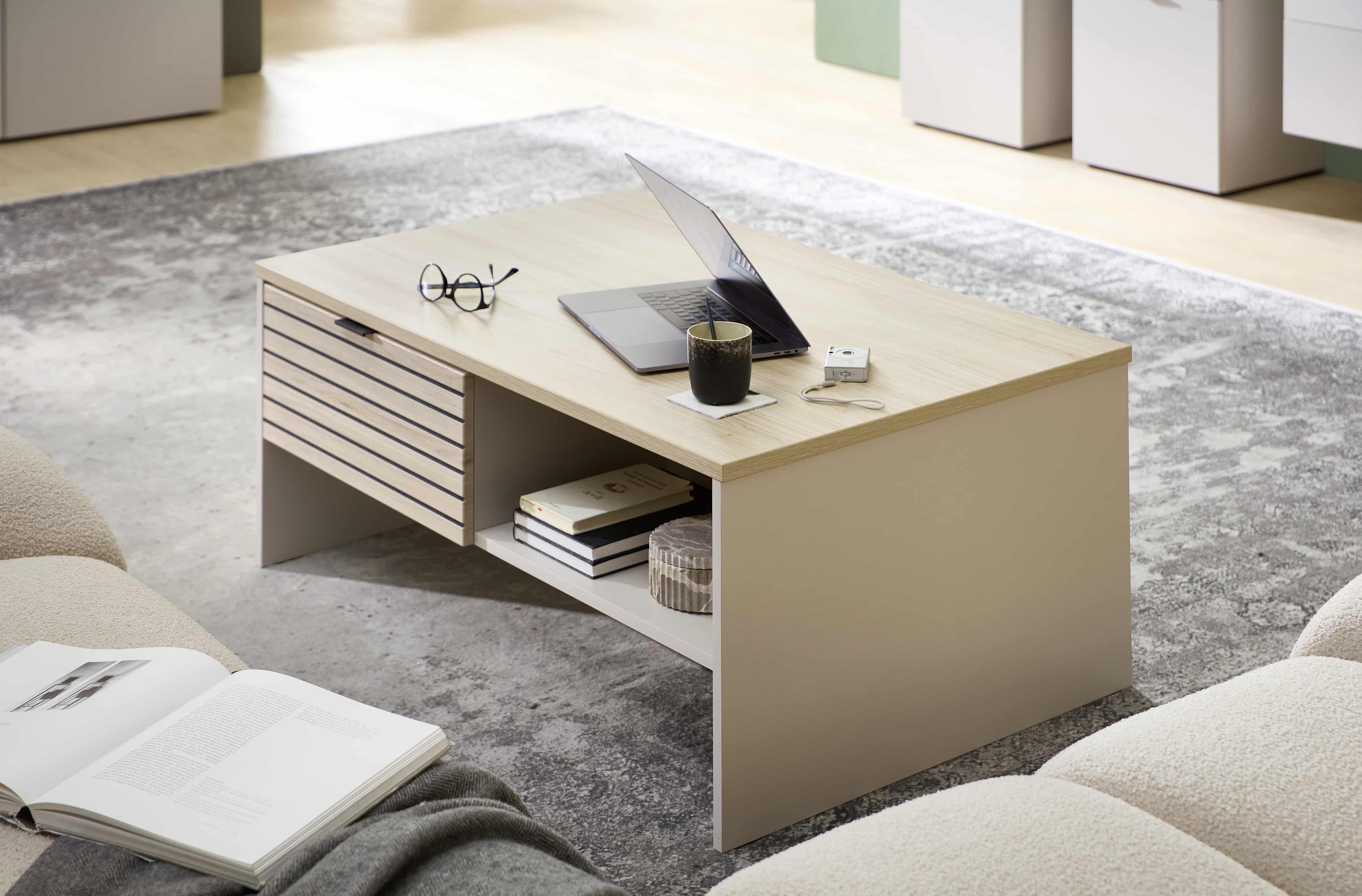 Innostyle Couchtisch INA in Kaschmir/Riva Eiche