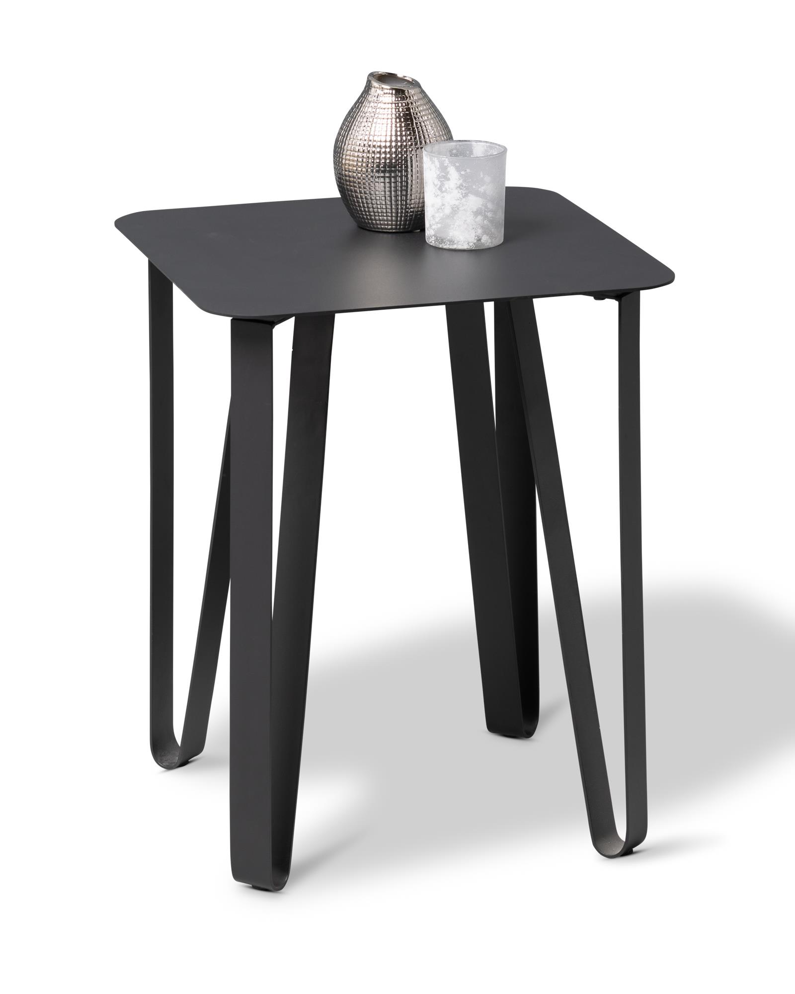Beistelltisch EMMA ca. 40x40cm in Metall schwarz
