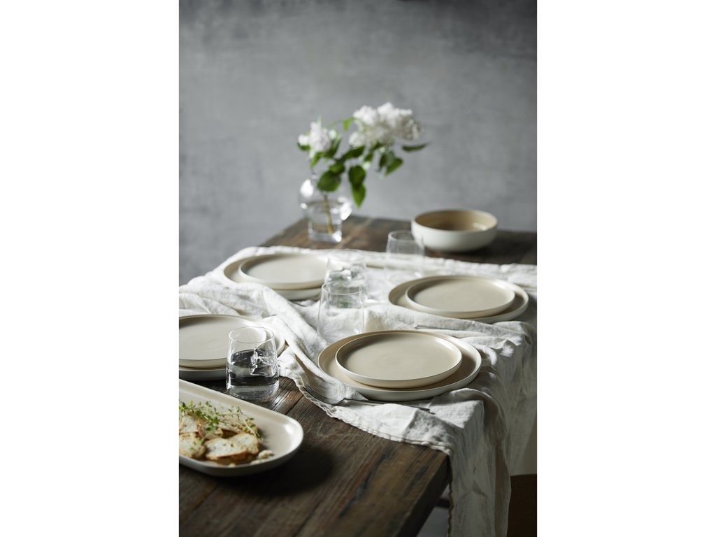 F&H Schale STUDIO ROUND NORTH in Farbe Matte sand/Matte white