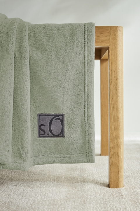 s.Oliver Decke KUSCHELSOFT 150x200cm in Farbe salbei