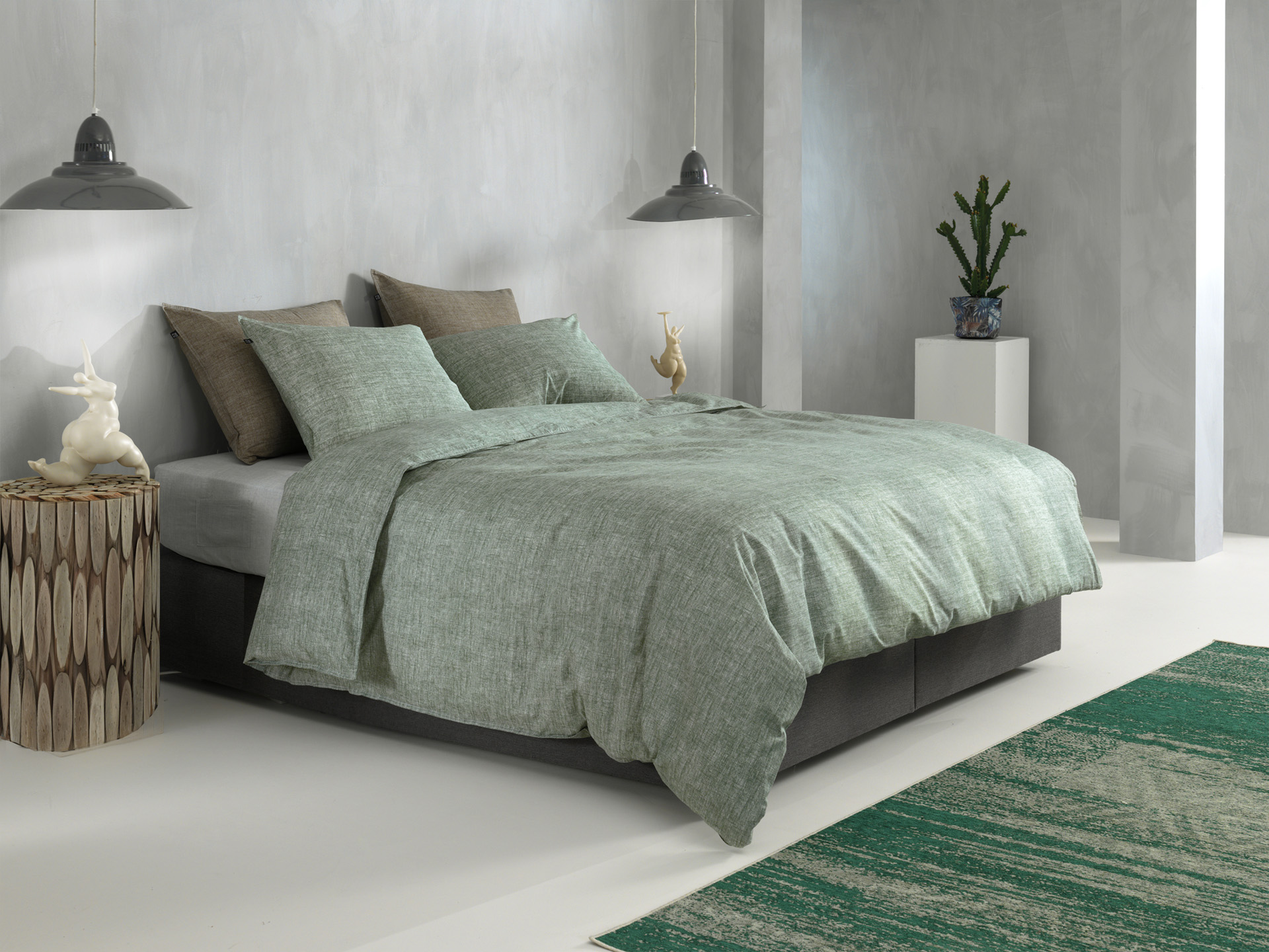 Heckettlane Bettwäsche ca. 135x200cm in Farbe Moss-Green