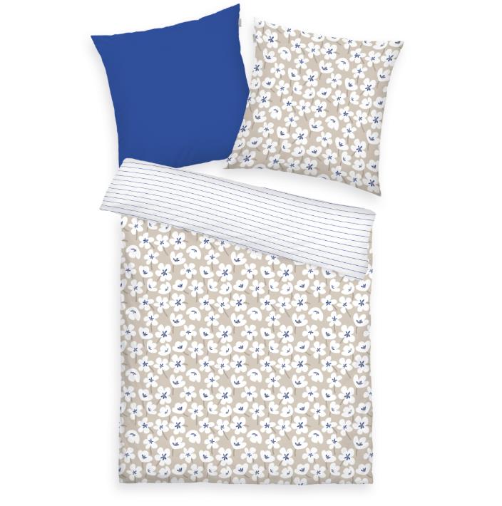 Renforce Bettwäsche Floral MIG  in ca.80x80/135x200cm, Kissen, Dekoration für Zuhause, Mobiliar, Kopfkissen, Bett