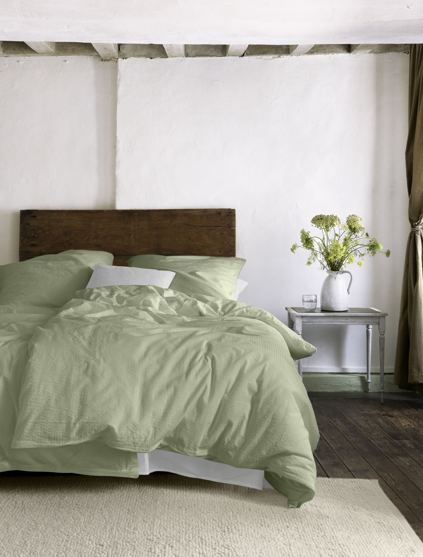irisette Seersucker Bettwäsche  135x200 in ca. 135 x 200 cm, Innenarchitektur, Mobiliar, Inneneinrichtung, Kissen, Bett