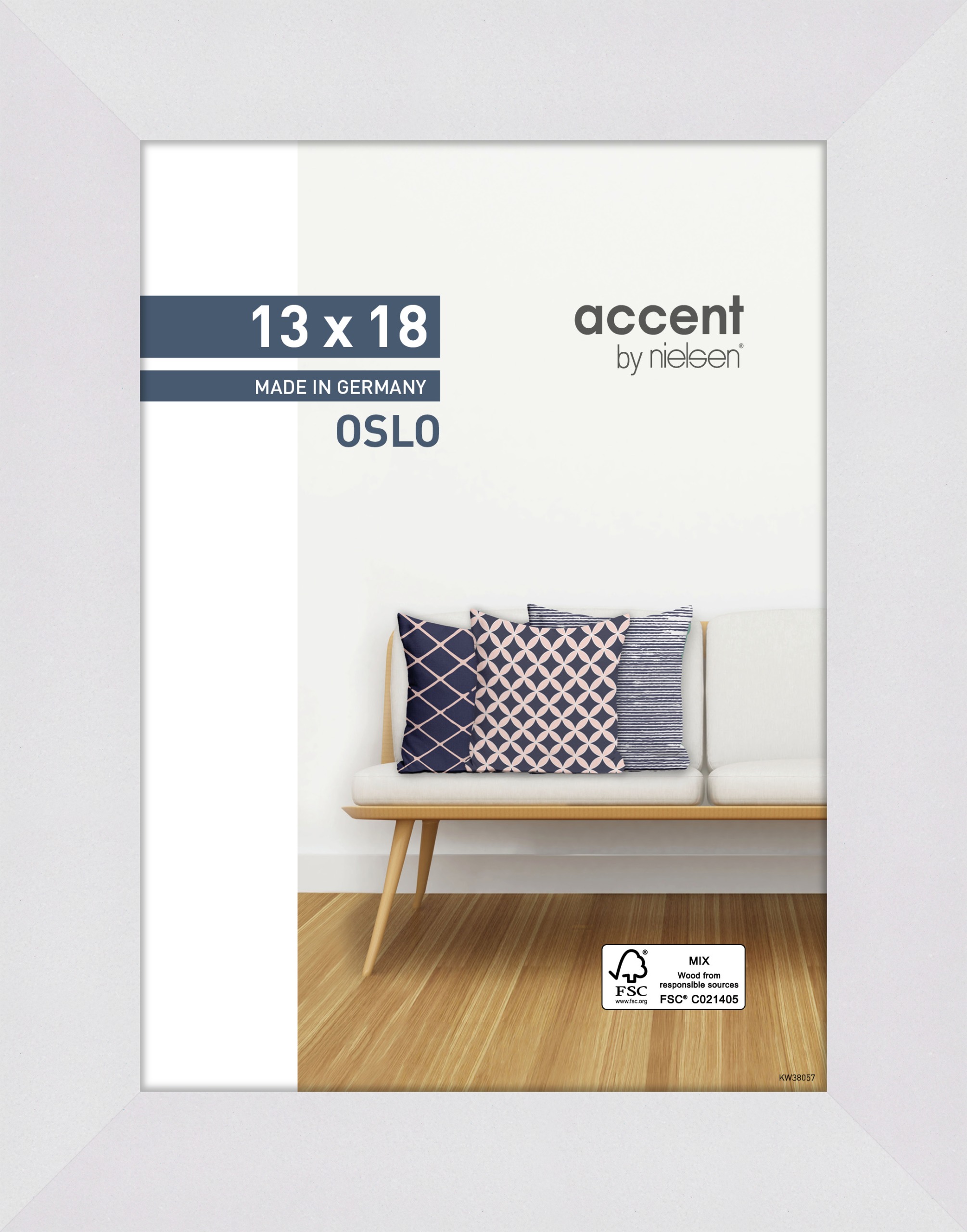 Accent by Nielsen Holz Bilderrahmen Oslo ca. 13x18cm in Farbe White