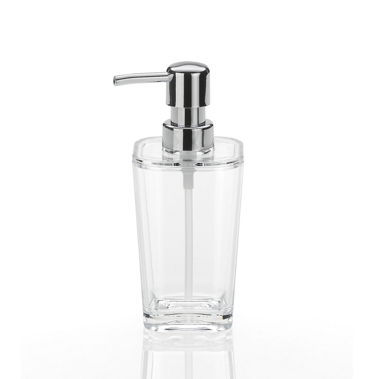 Kela Seifenspender KRISTALL in transparent, Flasche, Sinken, Waschbeckenhahn