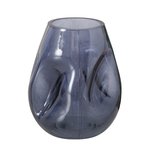 Boltze Vase Lojin H:17,5cm  in Glas lackiert grau