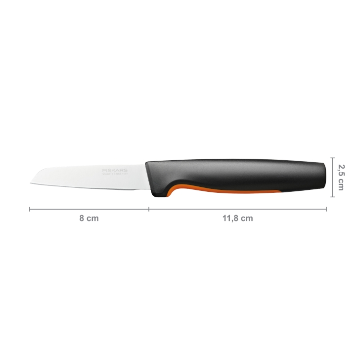 Fiskars Schälmesser gerade Klinge FUNCTIONAL FORM 26cm in Farbe Black/Orange