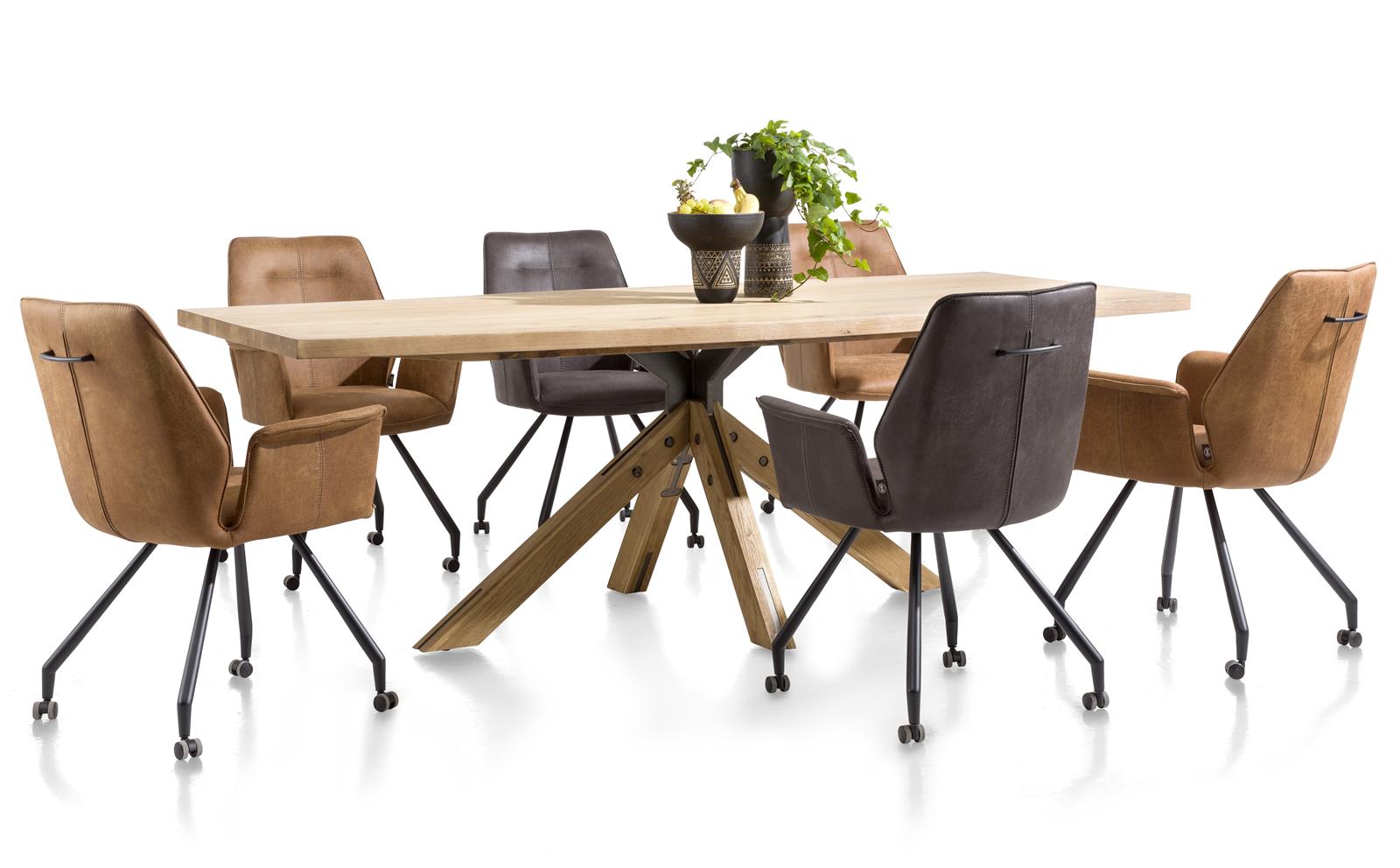 Henders & Hazel Esstisch Jardino, ca. 105 x 230 cm in Railway brown