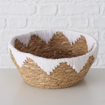 Boltze Korb Aluna  H:11 cm ALUNA in Polyester,Seegras natur weiß