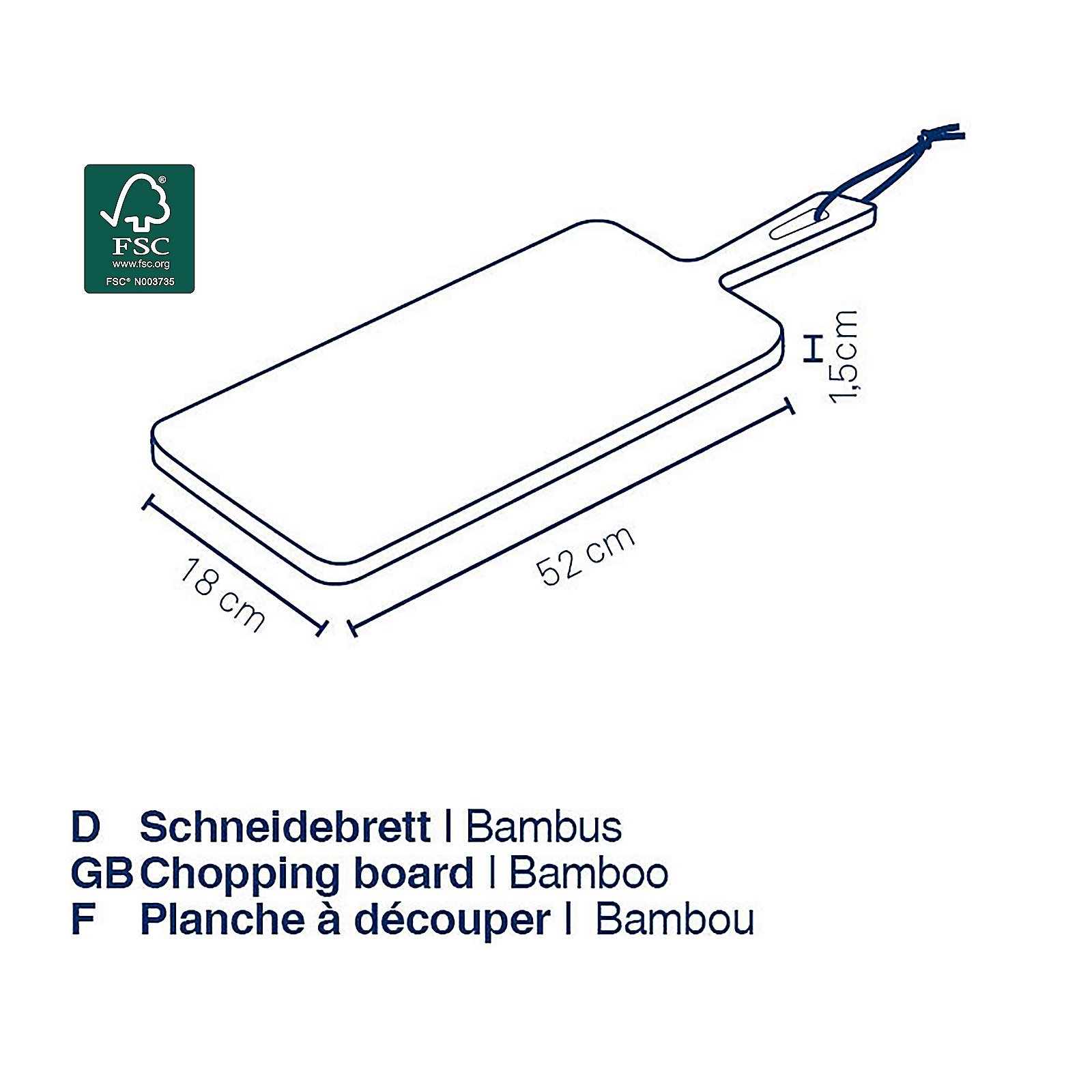 Kela Schneidebrett Cosma  in 52x18cm, Computerausrüstung, Elektronik, Hardware, Adapter