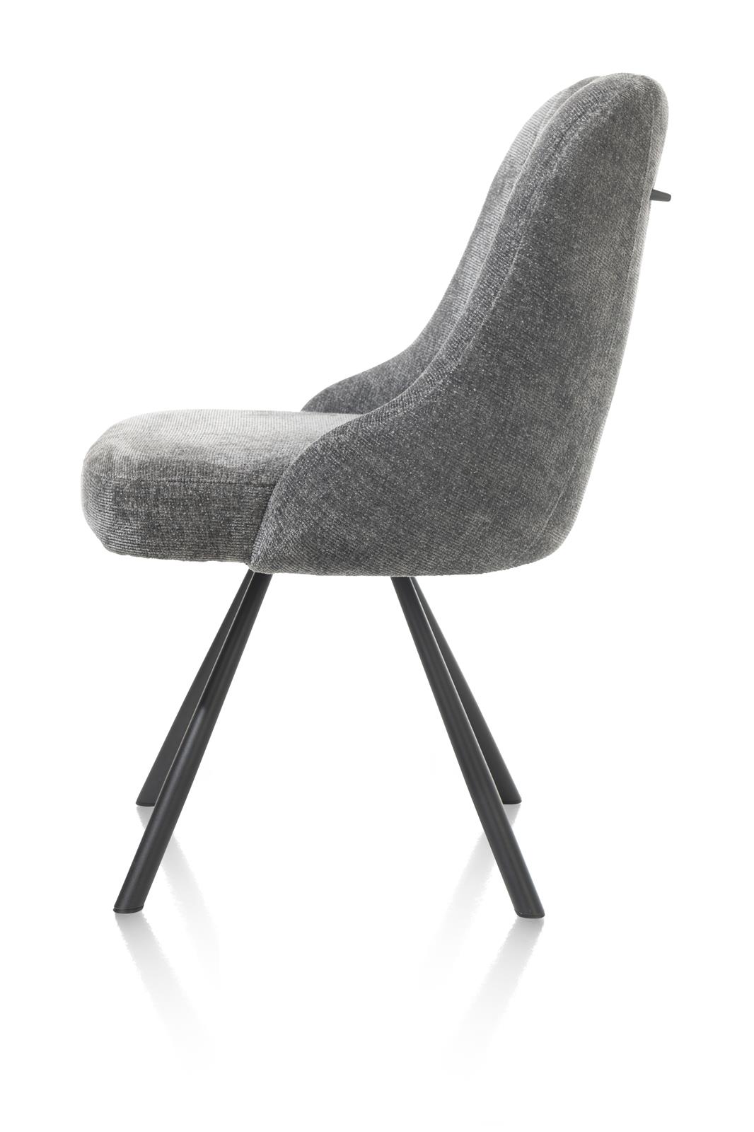 Habufa Stuhl  ca. B55 H88 T66 cm in Stoff Vulcano anthrazit