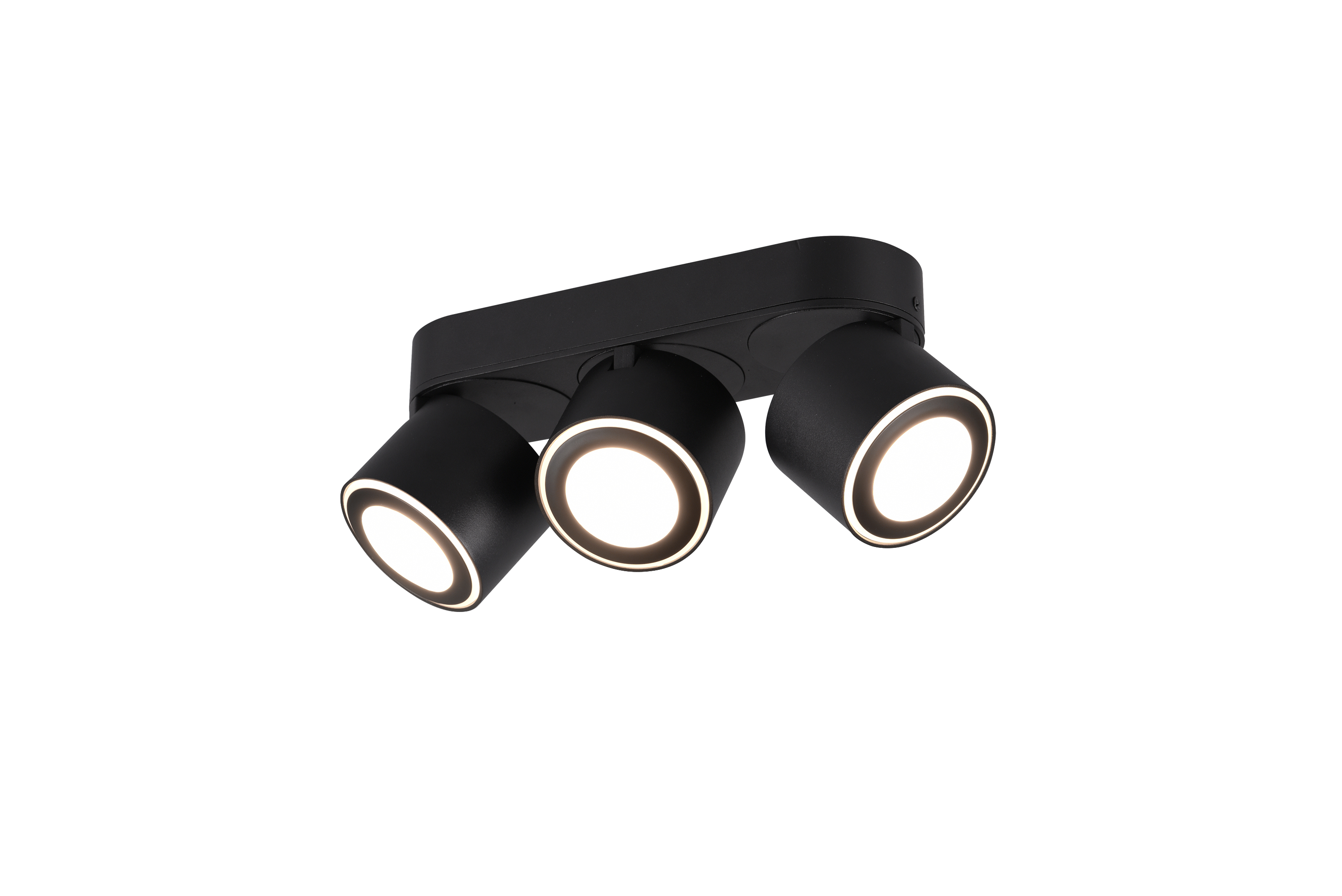 Trio LED-Deckenleuchte TAURUS in schwarz matt