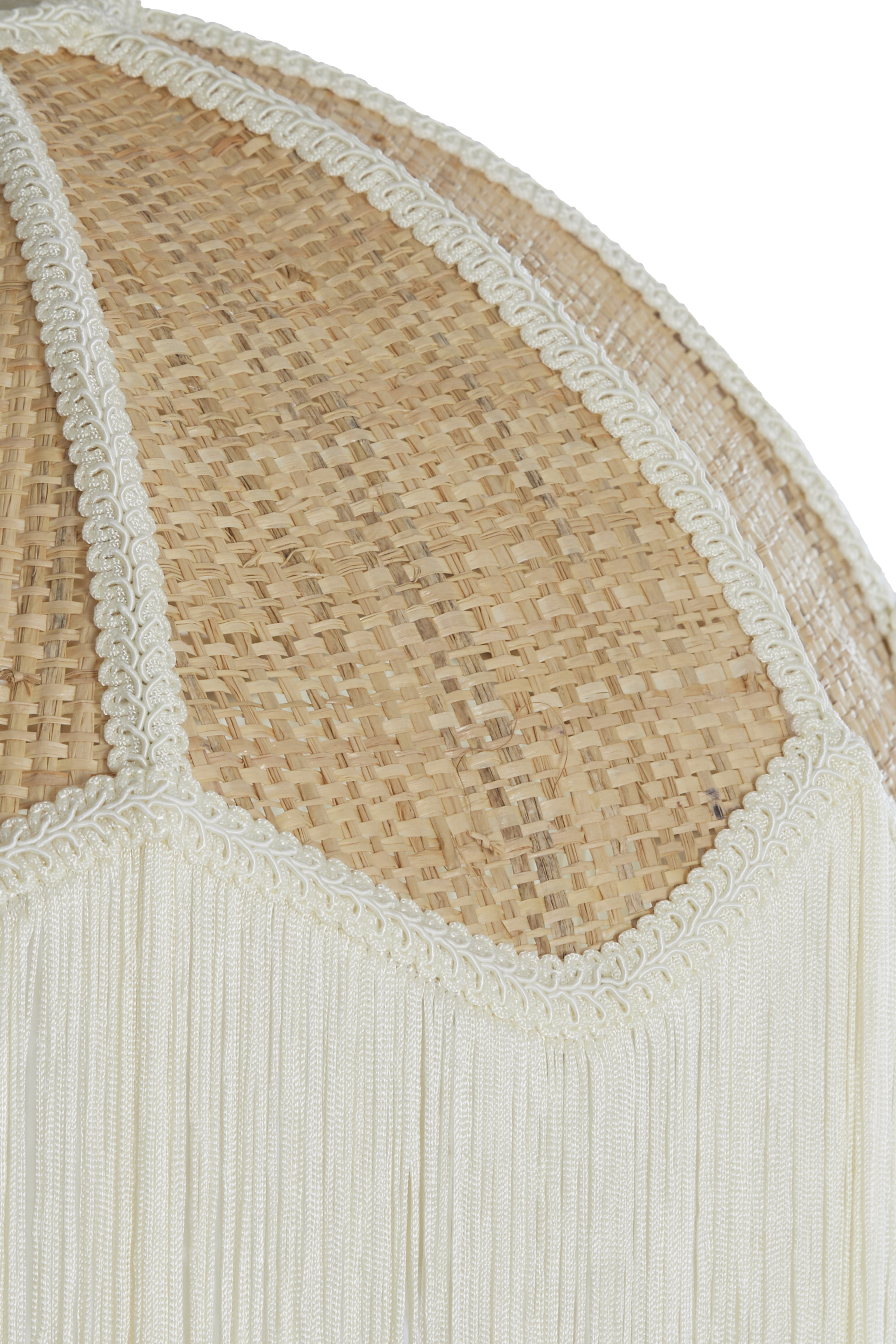 Hängeleuchte  Durchm. 40x33cm in Raffia natural+cream