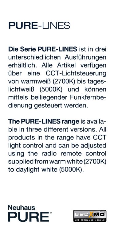 Paul Neuhaus LED-Deckenleuchte PURE LINES SQUARE 1-flammig in Farbe anthrazit, Werbung, Plakat, Seite, Text